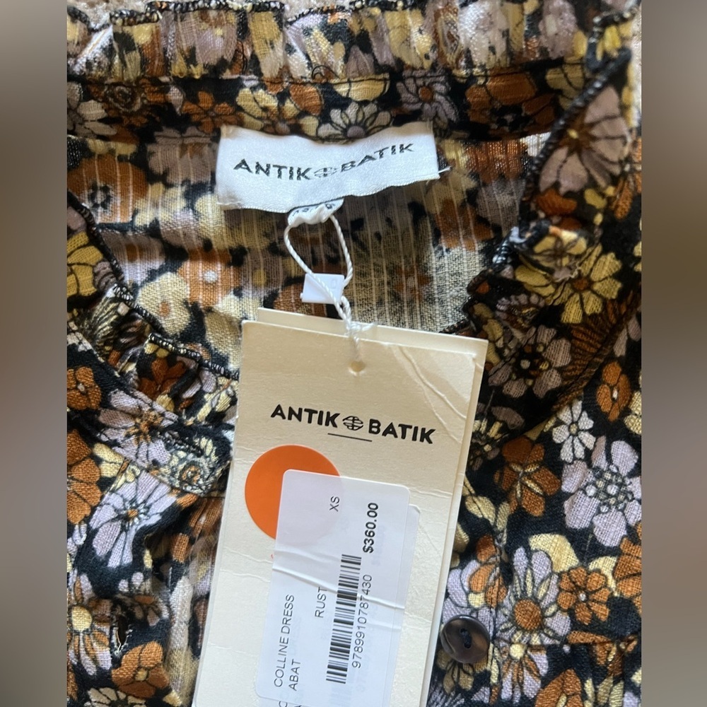 Antik Batik Colline Moody Floral Midi Dress | XS NWT - Picture 5 of 6